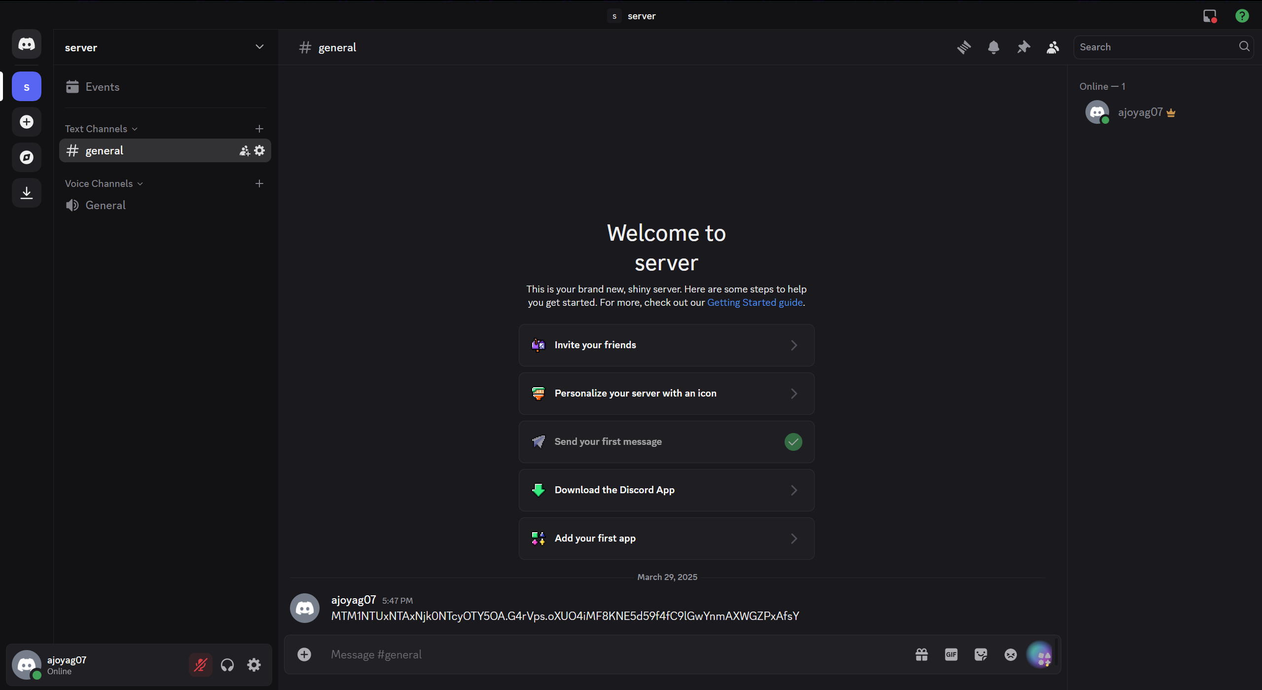 Discord Bot Token Copied